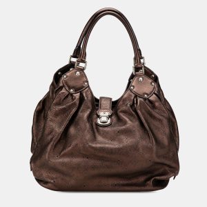 Louis Vuitton Brown Monogram Mahina XL Bag, Shoulder Bags - Luxury Closet catalog