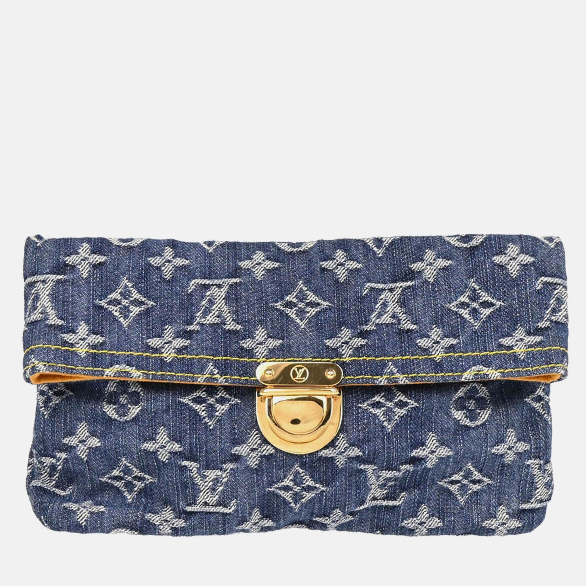 Louis Vuitton Pochette Plat Blue Monogram Denim Clutch Bag, Clutches & Special Occasion Bags - Luxury Closet catalog