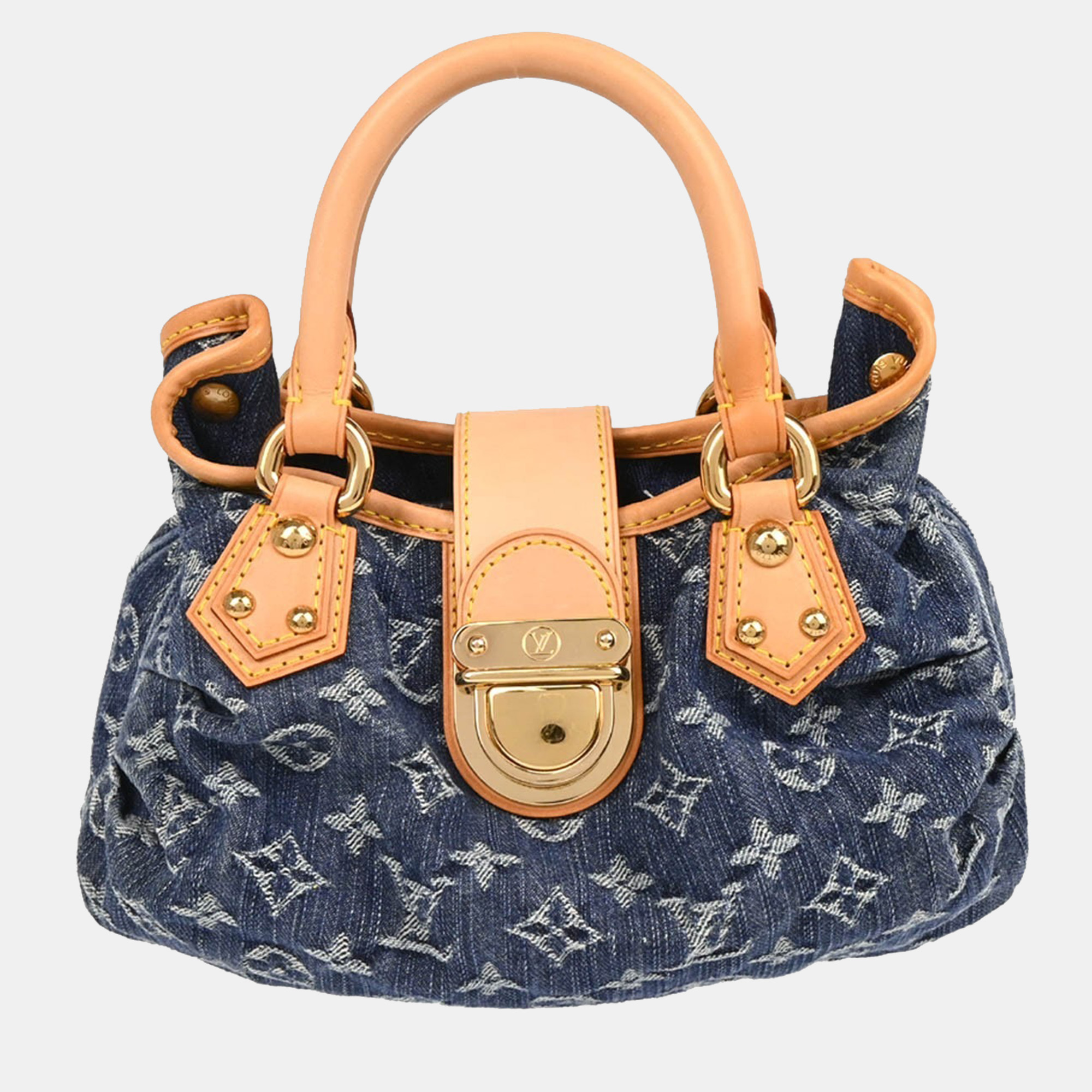 Louis Vuitton Pleaty Blue Monogram Denim Handbag, Satchels - Luxury Closet catalog