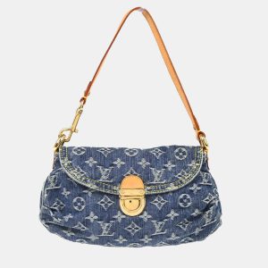 Louis Vuitton Mini Pleaty Blue Monogram Denim Handbag, Satchels - Luxury Closet catalog