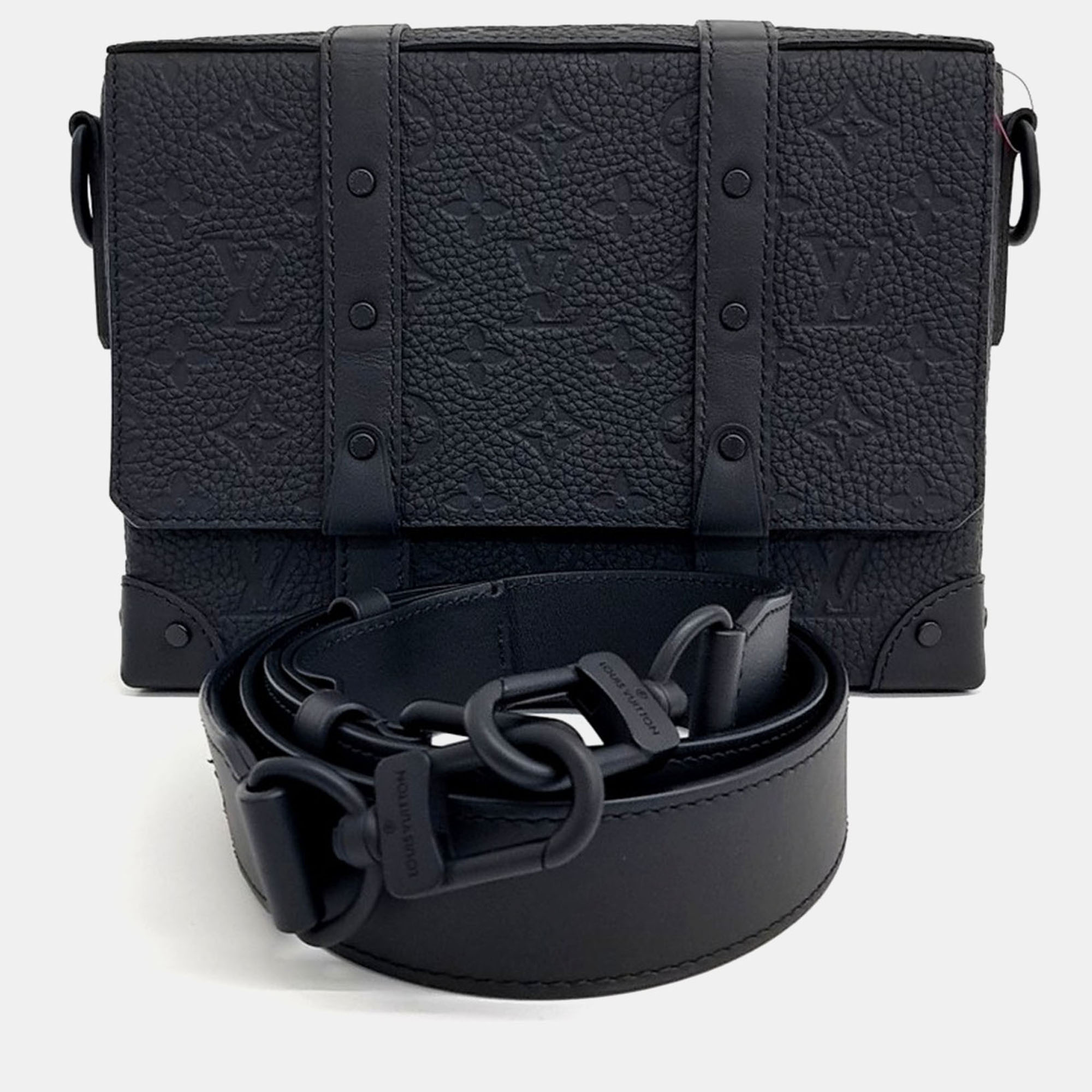 Louis Vuitton Black Leather Trunk Messenger Bag, Handbags - Luxury Closet catalog