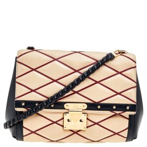 Louis Vuitton Beige/Black Leather Malletage Pochette Flap Bag, Shoulder Bags - Luxury Closet catalog