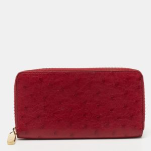 Louis Vuitton Red Ostrich Zippy Wallet, Wallets & Money Clips - Luxury Closet catalog