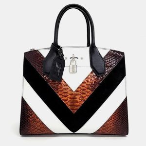 Louis Vuitton Black Leather City Steamer MM Top Handle Bag, Tote Handbags - Luxury Closet catalog