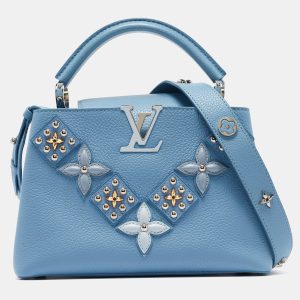 Louis Vuitton Light Blue Leather Mechanical Flower Capucines BB Bag, Satchels - Luxury Closet catalog