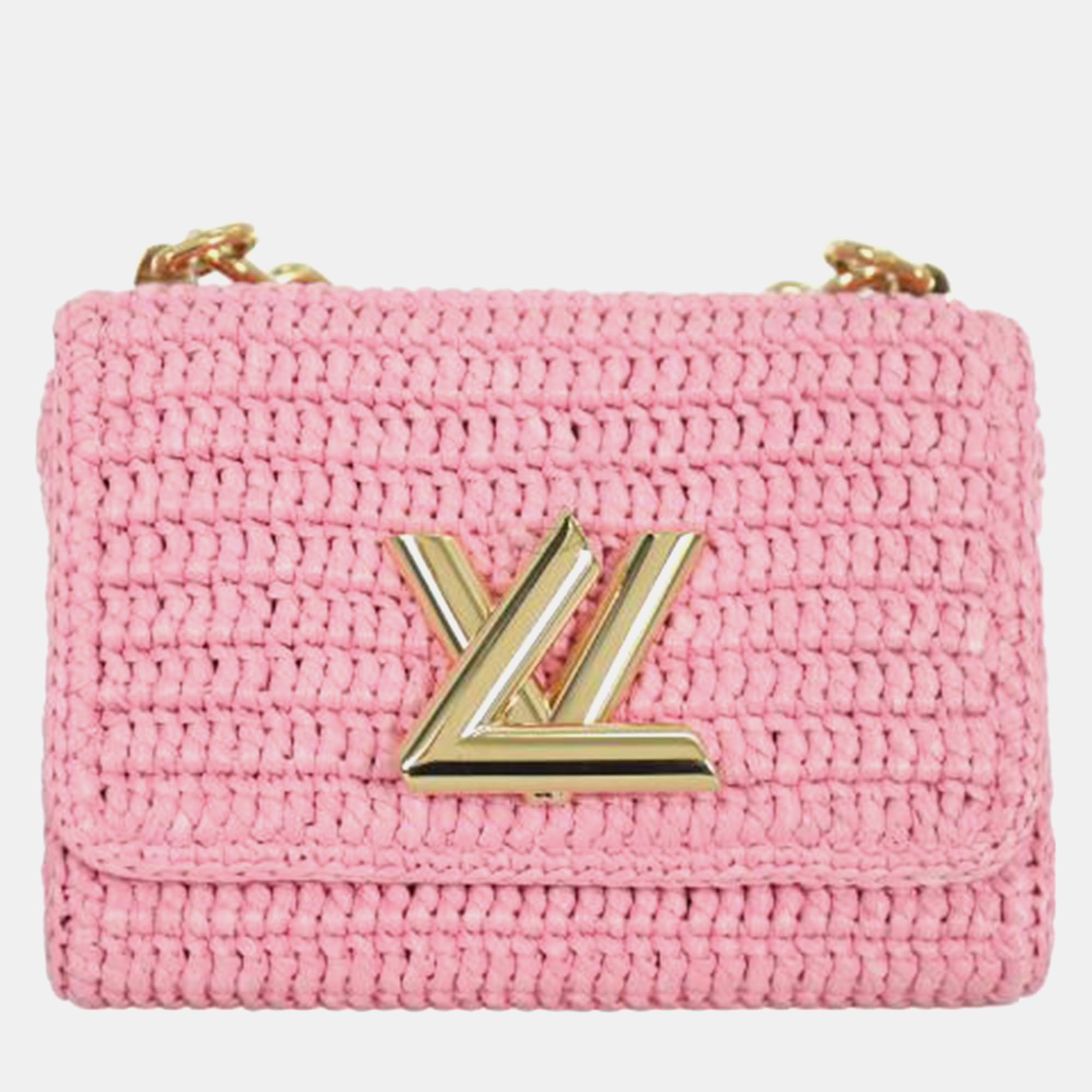 Louis Vuitton Pink Madagascan Raffia Twist PM Bag, Shoulder Bags - Luxury Closet catalog