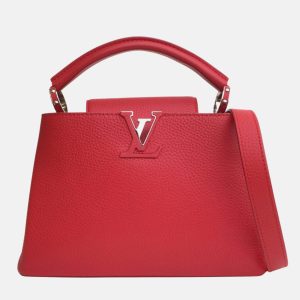 Louis Vuitton Red Leather Capucines BB Top Handle Bag, Satchels - Luxury Closet catalog