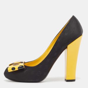 Louis Vuitton Black/Orange Canvas and Patent Leather Pumps Size 40, Pumps - Luxury Closet catalog