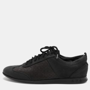 Louis Vuitton Black Monogram Satin and Suede Low Top Sneakers Size 37.5, Athletic Shoes & Sneakers - Luxury Closet catalog