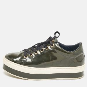 Louis Vuitton Dark Green Patent Leather Lace Up Sneakers Size 37.5, Athletic Shoes & Sneakers - Luxury Closet catalog
