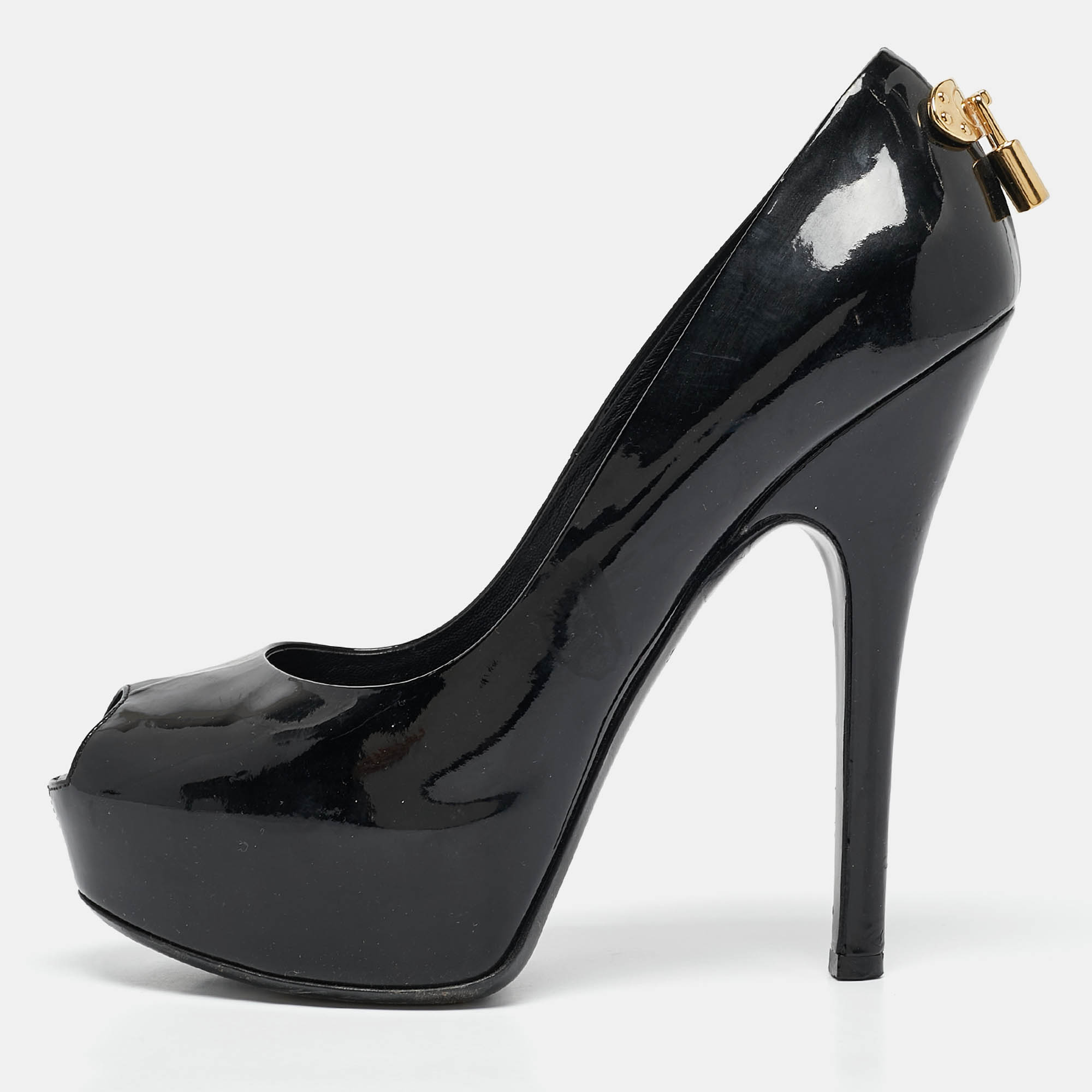 Louis Vuitton Black Patent Leather Oh Really! Pumps Size 37.5, Pumps - Luxury Closet catalog