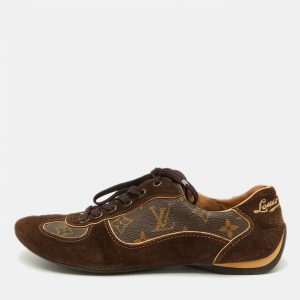 Louis Vuitton Brown Suede and Monogram Canvas Energie Sneakers Size 37.5, Athletic Shoes & Sneakers - Luxury Closet catalog