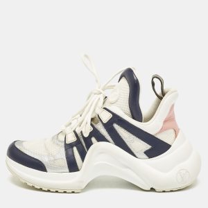 Louis Vuitton White/Navy Blue Mesh and Monogram Canvas Archlight Sneakers Size 39, Athletic Shoes & Sneakers - Luxury Closet catalog