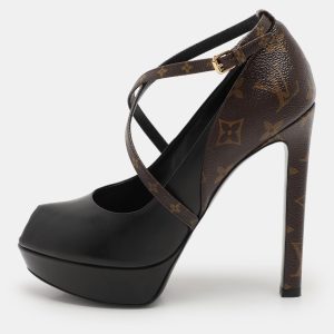 Louis Vuitton Black Monogram Canvas and Leather Temptation Pumps Size 37.5, Pumps - Luxury Closet catalog