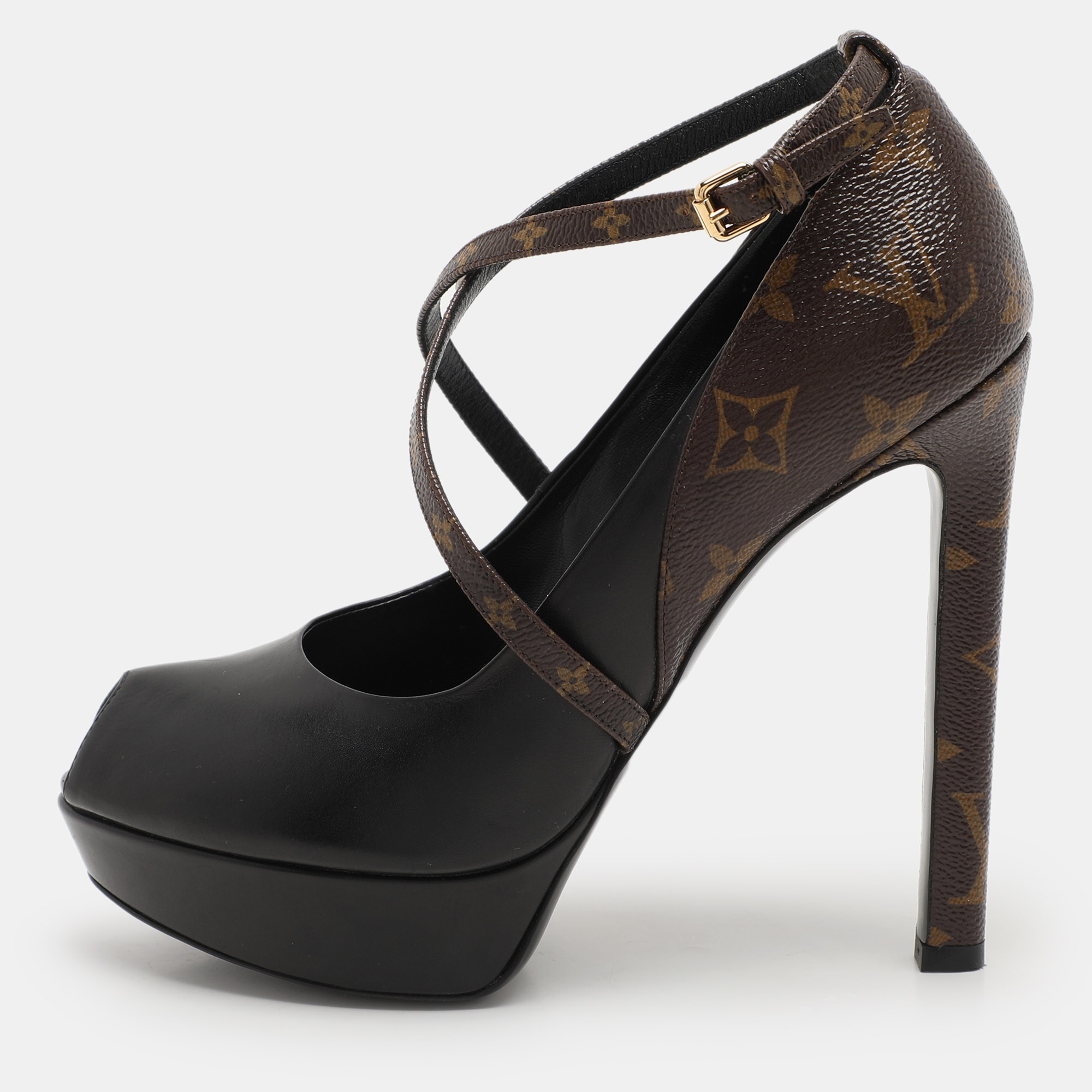 Louis Vuitton Black Monogram Canvas and Leather Temptation Pumps Size 37.5, Pumps - Luxury Closet catalog