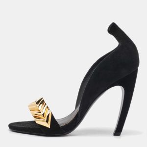 Louis Vuitton Black Suede V Symphony Sandals Size 36.5, Sandals - Luxury Closet catalog