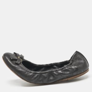 Louis Vuitton Black Monogram Leather Elba Scrunch Ballet Flats Size 39, Flats - Luxury Closet catalog