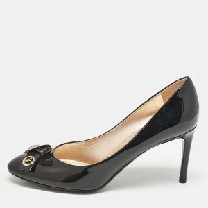 Louis Vuitton Black Patent Leather Bow Fiance Pumps Size 36.5, Pumps - Luxury Closet catalog