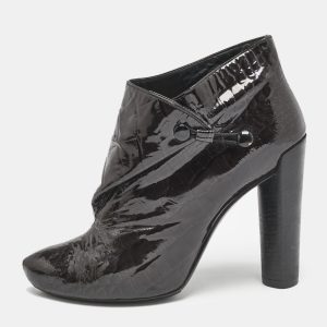 Louis Vuitton Black Croc Embossed Patent Leather Cornelia Booties Size 38.5, Boots - Luxury Closet catalog
