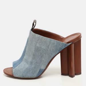 Louis Vuitton Faded Blue Patchwork Denim Flower Heel Mules Size 37, Sandals - Luxury Closet catalog
