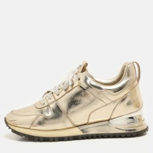 Louis Vuitton Gold Metalic Leather Run Away Low Top Sneakers Size 36, Athletic Shoes & Sneakers - Luxury Closet catalog