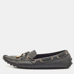 Louis Vuitton Black Monogram Empreinte Leather Gloria Loafers Size 39, Loafers & Slip-Ons - Luxury Closet catalog