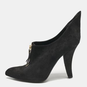 Louis Vuitton Black Suede Pointed Toe Ankle Booties Size 38.5, Boots - Luxury Closet catalog