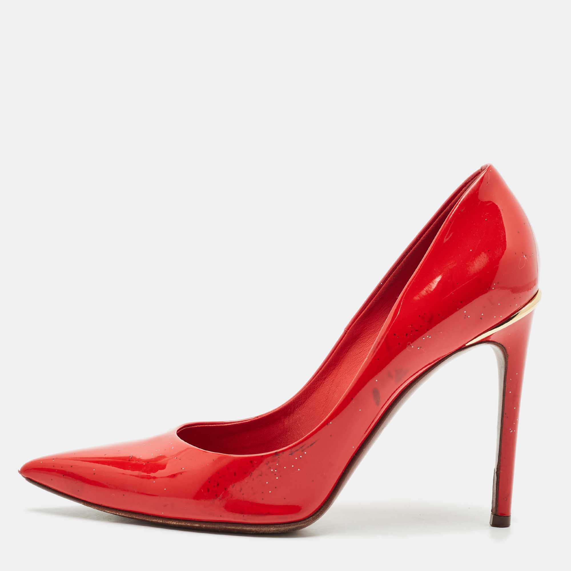 Louis Vuitton Red Patent Leather Eyeline Pointed Toe Pumps Size 38, Pumps - Luxury Closet catalog