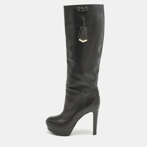 Louis Vuitton Black Leather Platform Knee Length Boots Size 38, Boots - Luxury Closet catalog