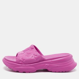 Louis Vuitton Pink Monogram Rubber Pool 55 Comfort Slide Sandals Size 38, Sandals - Luxury Closet catalog