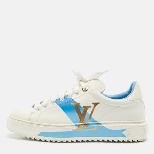 Louis Vuitton White/Blue Leather Time Out Low Top Sneakers Size 39, Athletic Shoes & Sneakers - Luxury Closet catalog