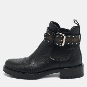 Louis Vuitton Black Leather Discovery  Flat Ranger Ankle Length Boots Size 37, Boots - Luxury Closet catalog