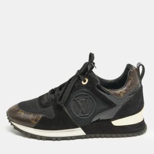 Louis Vuitton Black Suede, Mesh and Monogram Canvas Run Away Sneakers Size 36, Athletic Shoes & Sneakers - Luxury Closet catalog