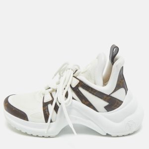 Louis Vuitton White/Brown Monogram Canvas and Leather Archlight Sneakers Size 38, Athletic Shoes & Sneakers - Luxury Closet catalog