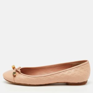 Louis Vuitton Light Pink Monogram Empreinte Leather Bow Cap Toe Ballet Flats Size 39, Flats - Luxury Closet catalog