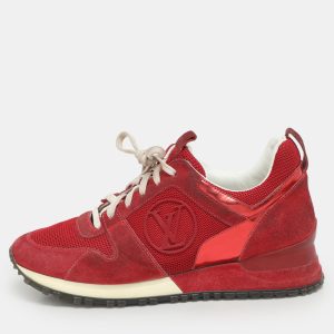 Louis Vuitton Red Leather and Mesh Run Away Low Top Sneakers Size 35.5, Athletic Shoes & Sneakers - Luxury Closet catalog