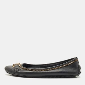 Louis Vuitton Black Leather Zipper Trim Oxford Ballet Flats Size 36, Flats - Luxury Closet catalog