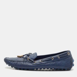 Louis Vuitton Monogram Blue Leather Gloria Bow Slip On Loafers Size 37, Loafers & Slip-Ons - Luxury Closet catalog