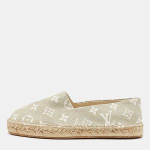 Louis Vuitton Grey/White Monogram Canvas Starboard Espadrille Flats Size 37, Flats - Luxury Closet catalog