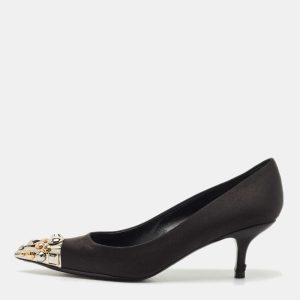 Louis Vuitton Black Satin Bernice Studded Pumps Size 37.5, Pumps - Luxury Closet catalog