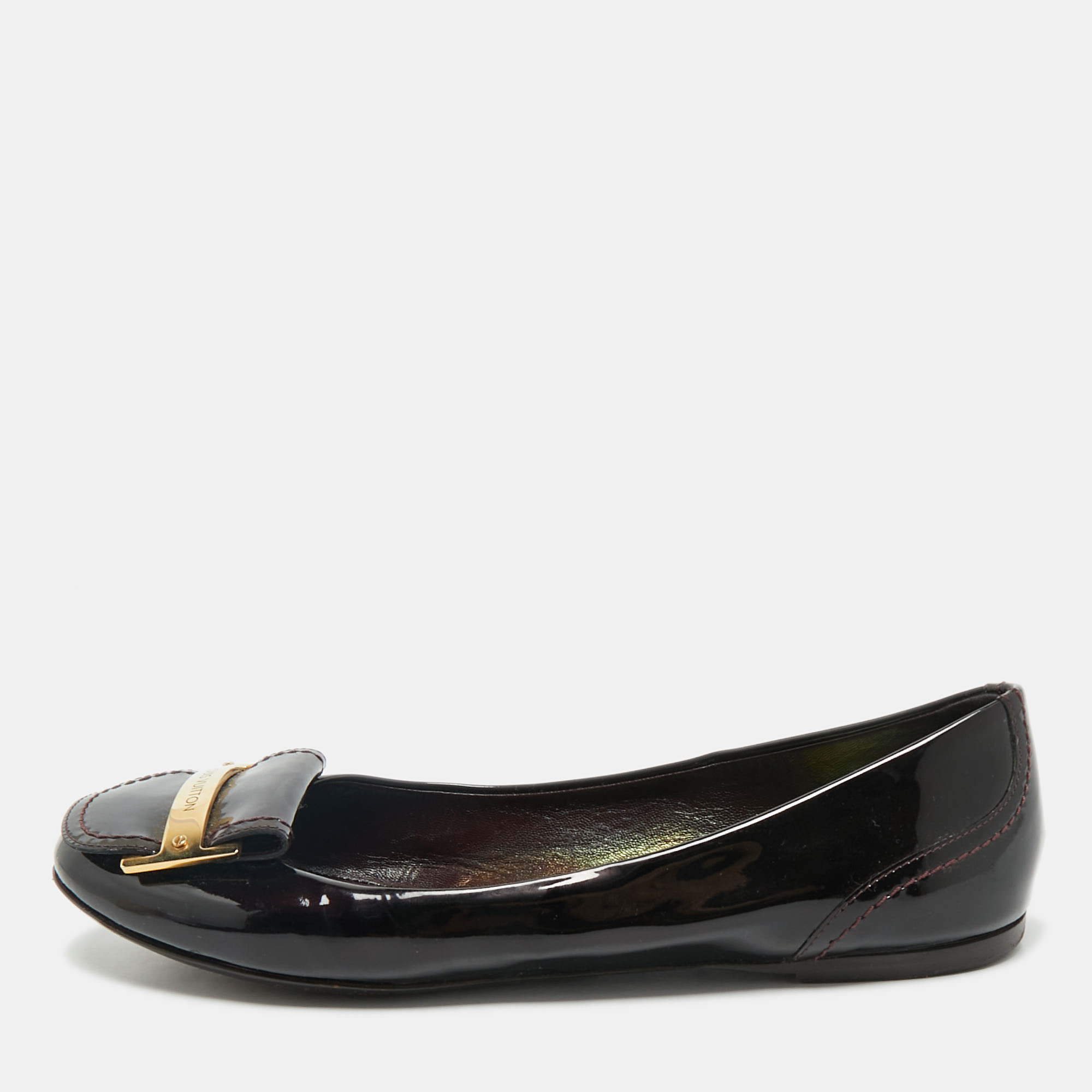 Louis Vuitton Burgundy Patent Leather Ballet Flats Size 37, Flats - Luxury Closet catalog