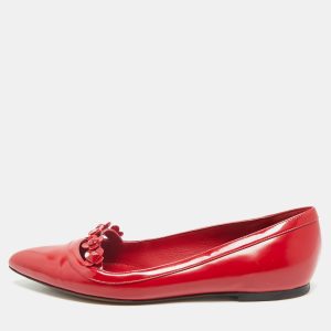 Louis Vuitton Red Patent and Leather Floral Ballet Flats Size 38, Flats - Luxury Closet catalog