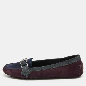 Louis Vuitton Purple/Navy Blue Suede Oxford Loafers Size 38.5, Loafers & Slip-Ons - Luxury Closet catalog