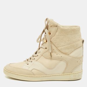 Louis Vuitton Cream Suede and Nubuck Leather Cliff Top Sneaker Boots Size 38.5, Athletic Shoes & Sneakers - Luxury Closet catalog