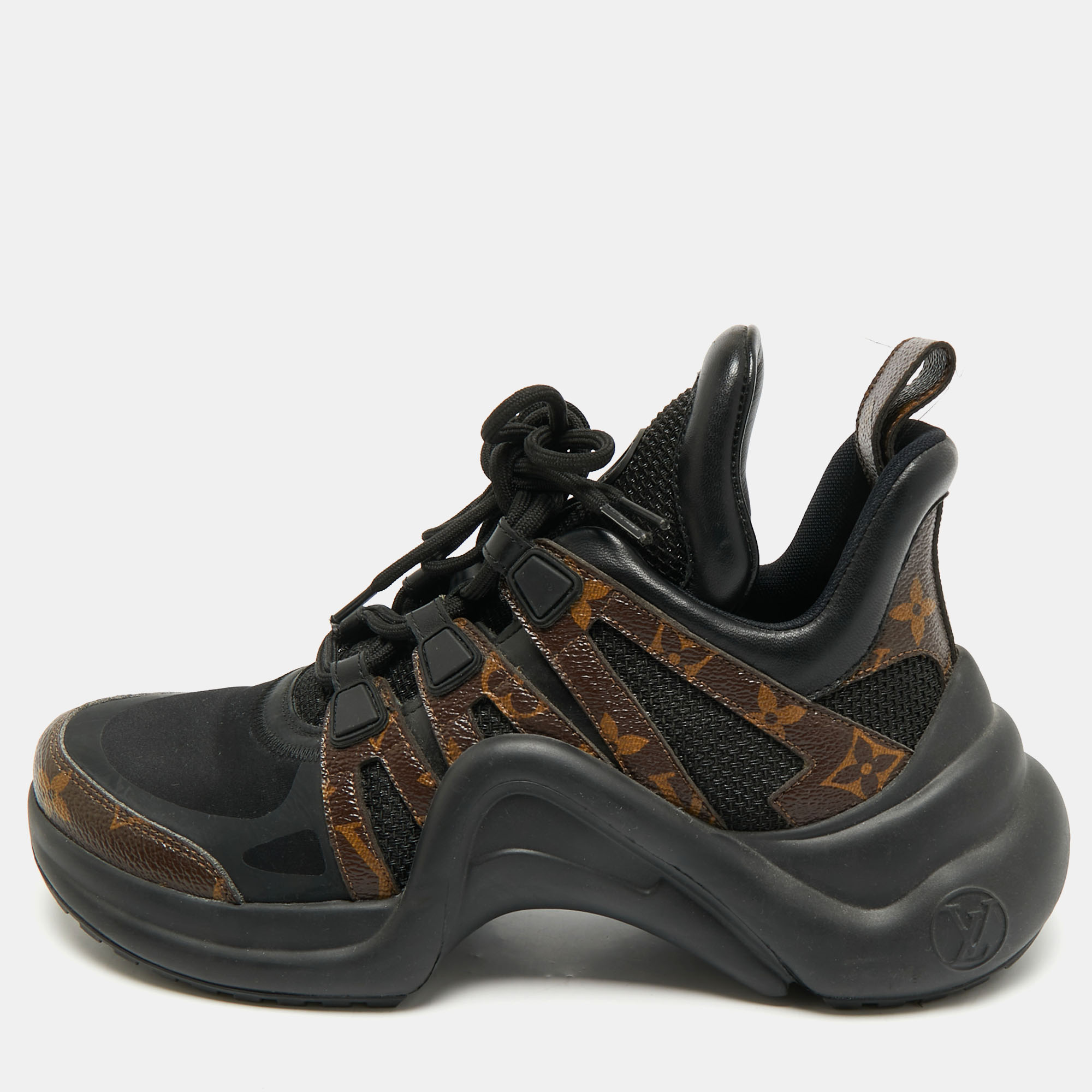Louis Vuitton Black Mesh and Monogram Canvas Archlight Sneakers Size 38, Athletic Shoes & Sneakers - Luxury Closet catalog