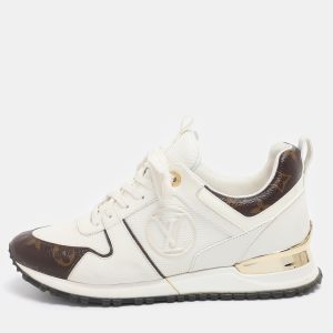 Louis Vuitton White/Brown Mesh and Monogram Canvas Run Away Sneakers Size 38, Athletic Shoes & Sneakers - Luxury Closet catalog