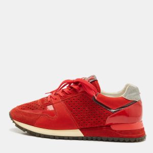 Louis Vuitton Red Patent Leather and Suede Run Away Lace Up Sneakers Size 38, Athletic Shoes & Sneakers - Luxury Closet catalog
