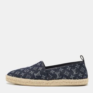 Louis Vuitton Navy Blue Denim Waterfall Espadrille Flats Size 38, Flats - Luxury Closet catalog