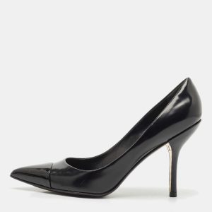 Louis Vuitton Black Leather and Patent Leather Urban Twist Pumps Size 39, Pumps - Luxury Closet catalog