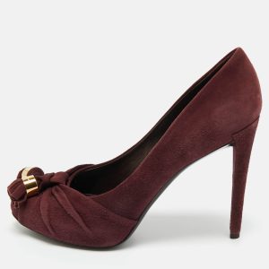 Louis Vuitton Burgundy Suede Tassel Platform Pumps Size 36, Pumps - Luxury Closet catalog